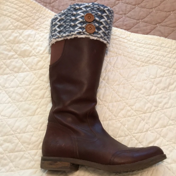 Accessories - Blue and White Boot Cuff Socks